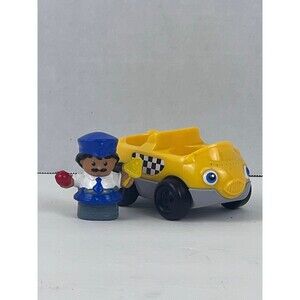 Fisher Price Little People Taxi Car and Driver